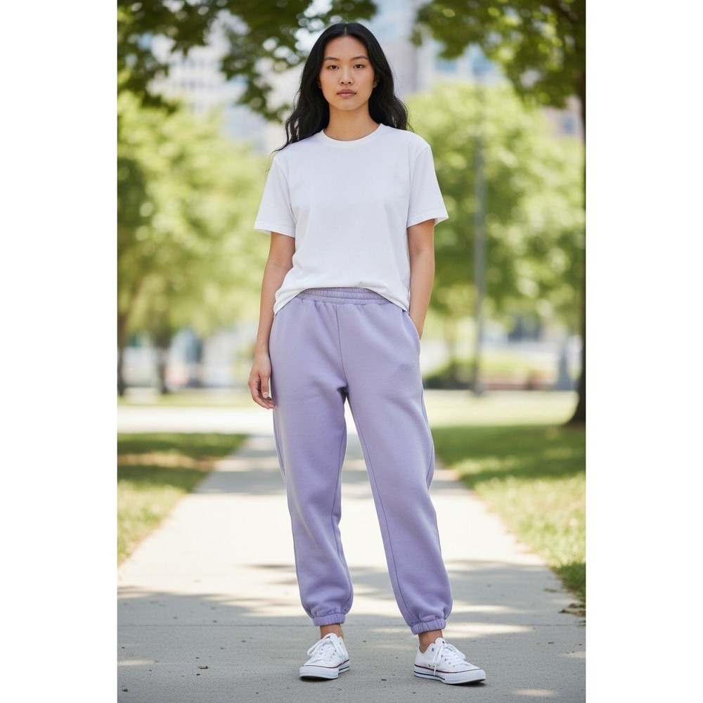 Comfrt Pastel Edit Lavender Purple Fleece Sweatpants Joggers 2XL Comfort Coll.